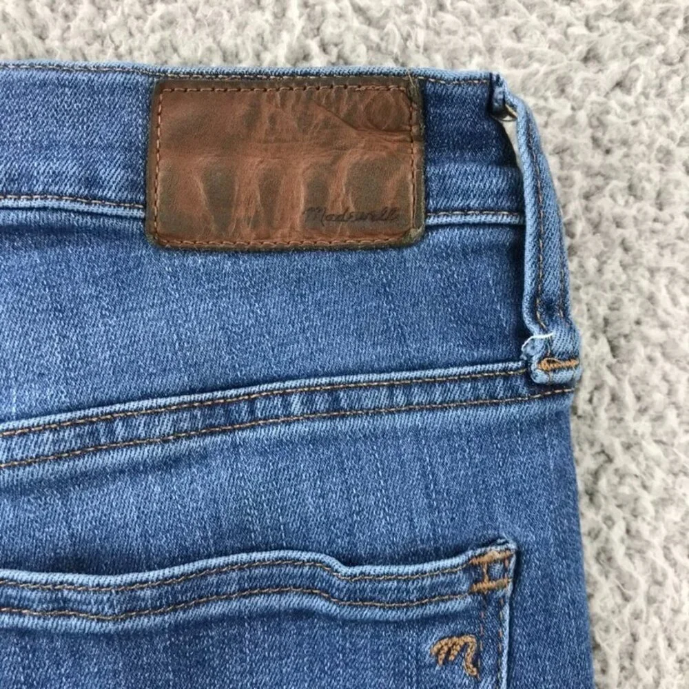 MADEWELL Womens Size 25 Roadtripper Raw Hem High Rise Stretch Skinny Ankle Jeans